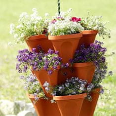 Netscroll Schodišťové sázení květináčů pro všechny druhy rostlin, skládací květináče podle výšky, pro květiny, jahody, koření, (2 ks) StandPots