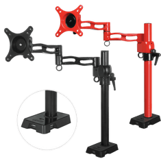 Arctic Z1 red - single monitor arm with USB Hub in