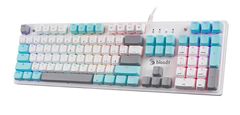 A4Tech Bloody S510R ledově bílá mechanická herní klávesnice,RGB podsvícení, USB, CZ/SK