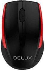 Delux Optická myš bezdr. M321GX černo/červená