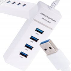 Verk 06311 USB Hub 3.0, 4 porty bílý