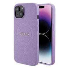 Guess hard kryt na iPhone 15 6.1" Purple Saffiano MagSafe