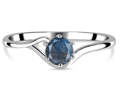 Klenoty Amber Luxusní stříbrný prsten s labradoritem Special Moment Velikost: 52