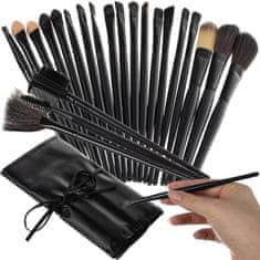 MG Makeup Brushes kosmetické štětce 24ks, černé