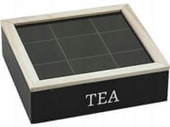 Koopman Dřevěná krabička na čaj 24 x 24 cm