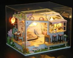 Dvěděti Miniatura domečku kočičí kavárny se zahrádkou CATCOFFEE vícebarevná