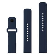 FIXED Set silikonových řemínků Silicone Sporty Strap s Quick Release 20mm pro smartwatch, modrý