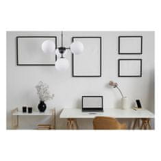 LIGHT FOR HOME Černý závěsný lustr se stínidlem v bílé barvě a možností regulace " IMPERIA", 4x40W, E14, Černá