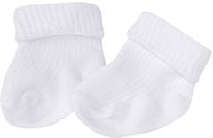 Z&Z Kojenecké ponožky bavlna, bílé, vel. 6-9 m