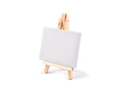 Mini malířský stojan s plátnem - (8x10 cm) bílá