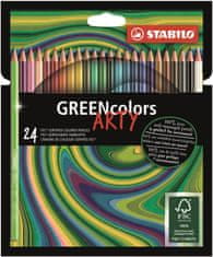 Stabilo Pastelky GREENcolors - pouzdro "ARTY", 24 barev