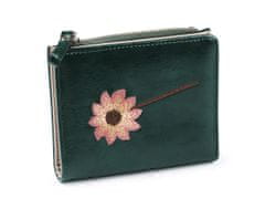 Dámská / dívčí peněženka s výšivkou 10x12 cm - zelená jedle