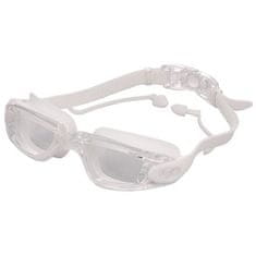 Silba plavecké brýle se špunty do uší bílá balení 1 ks