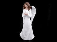Dekorace anděl - malý - bílá