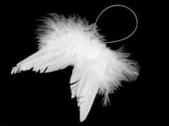 Dekorace andělská křídla malá - bílá