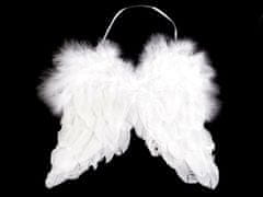 Dekorace andělská křídla 21x25 cm - bílá
