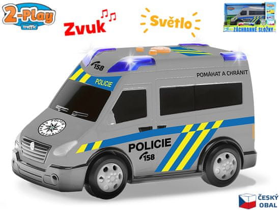 Mikro Trading 2-Play Traffic Auto policie CZ design 13,5 cm volný chod se světlem a zvukem