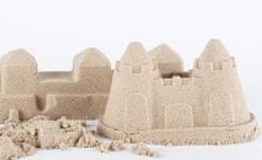 Adam toys Kinetický písek - přírodní - 3kg + formičky + pískoviště, Adam Toys