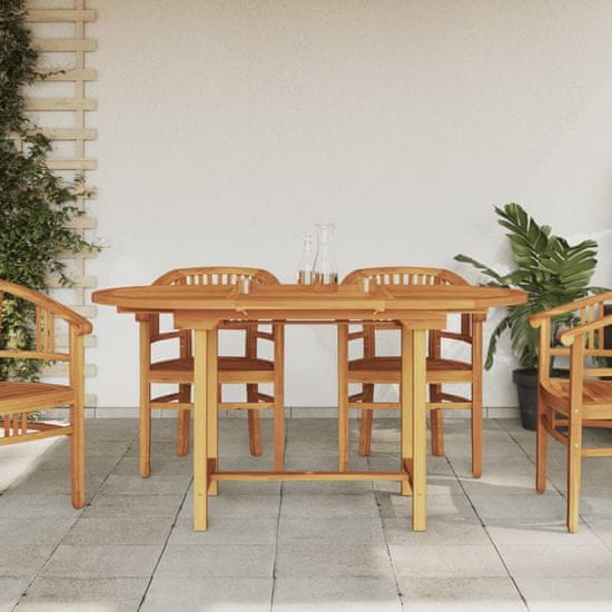 Petromila Rozkládací zahradní stůl 110–160x80x75 cm masivní teakové dřevo