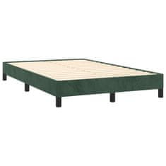 shumee Box spring postel s matrací tmavě zelená 120x190 cm samet