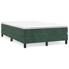 shumee Box spring postel s matrací tmavě zelená 120x190 cm samet