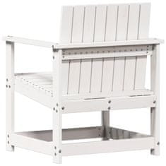 Vidaxl Zahradní židle bílá 62 x 56 x 77 cm masivní borové dřevo