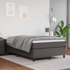 shumee Box spring postel s matrací šedá 120x190 cm umělá kůže