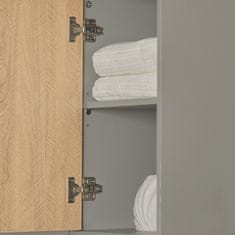 SoBuy SoBuy BZR131-NG Vysoká skříňka Úzká polička Koupelnová skříňka Koupelnový nábytek Přírodní šedá 31,5x162,5x31,5cm