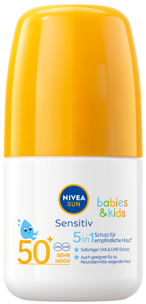Levně Nivea Sun Kids Sensitive protect & play OF 50 dětské mléko na opalování, 50 ml