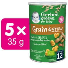 Gerber Organic křupky arašídové 5x35 g