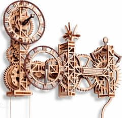 Wooden city 3D puzzle Steampunk nástěnné hodiny 269 dílů