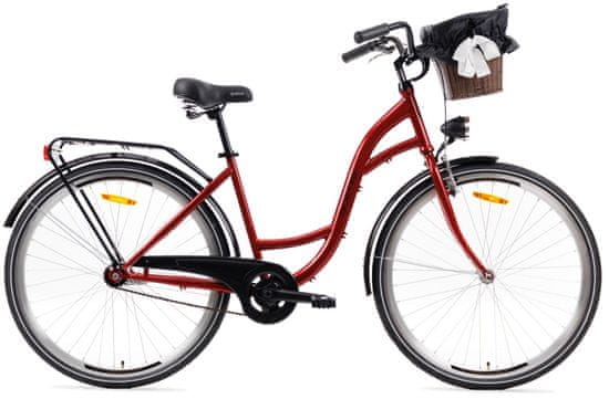 Goetze STYLE dámské jízdní kolo, kola 28”, výška 160-185 cm, 1-rychlostní, červené