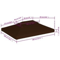 Petromila Náhradní střecha na altán 310 g/m² 4 x 3 m hnědá