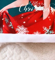 EXCELLENT Vánoční mikina červená vel.104 - Dáma v šatech