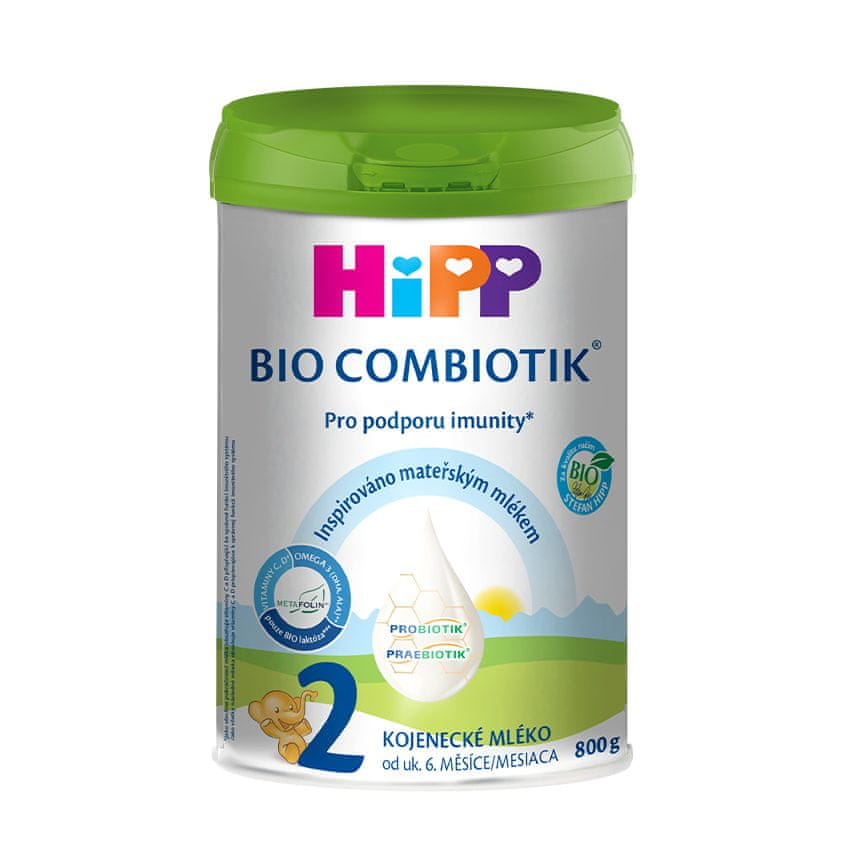 Levně HiPP Pokračovací mléčná kojenecká výživa 2 BIO Combiotik od uk. 6. měsíce, 800 g