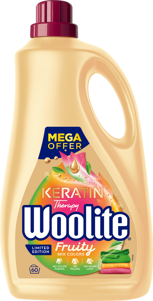 Levně Woolite Keratin Therapy na barevné prádlo Fruity 3,6 l / 60 pracích dávek