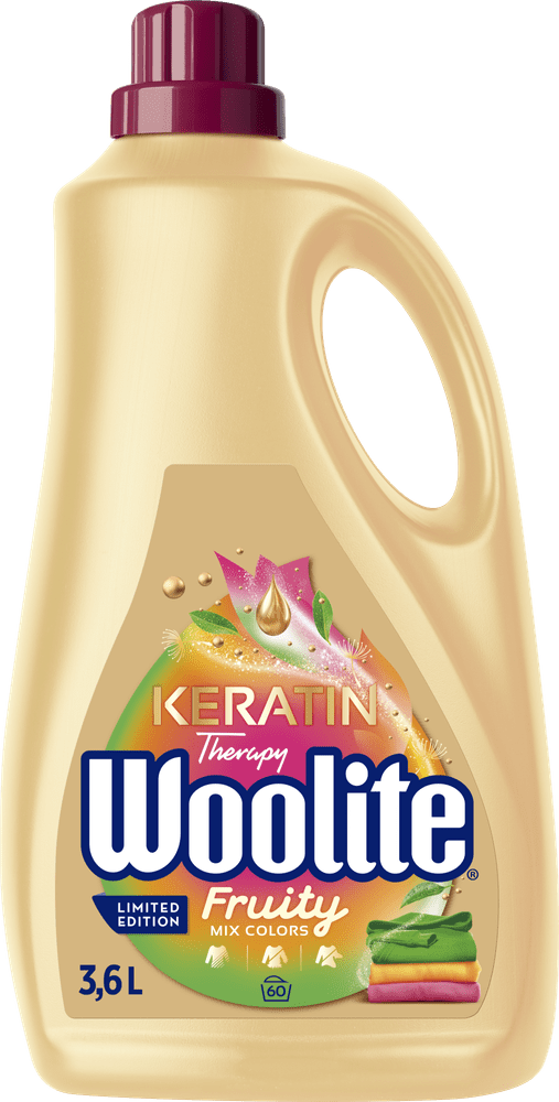 Levně Woolite Keratin Therapy na barevné prádlo Fruity 3,6 l / 60 pracích dávek