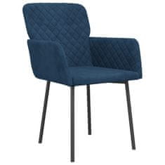 shumee Jídelní židle 2 ks modré samet