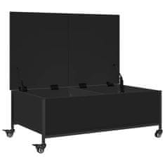 Greatstore Konferenční stolek na kolečkách černý 91 x 55 x 34 cm kompozit