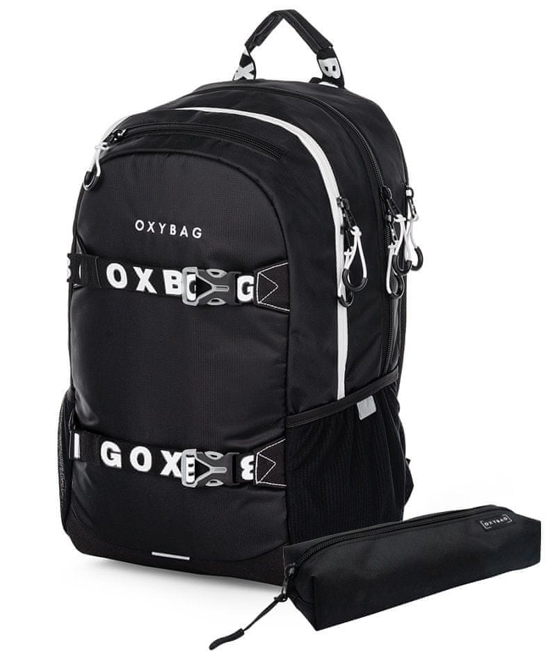Levně Oxybag Studentský batoh + etue OXY Sport Black & White