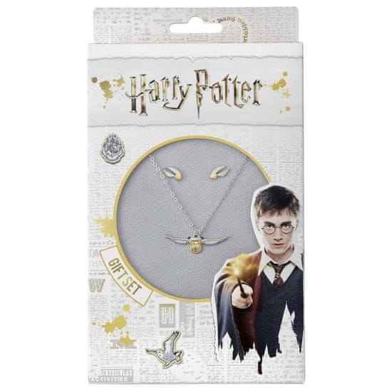 Carat Shop Harry Potter sada náhrdelníku a náušnic Zlatonka