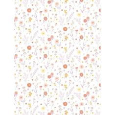 Kraftika Papír décopatch texture (1ks) růžové květy se zlatem