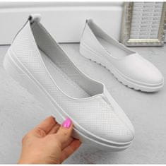Filippo Dámské kožené nazouvací boty bílé velikost 37