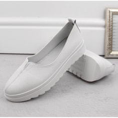 Filippo Dámské kožené nazouvací boty bílé velikost 37