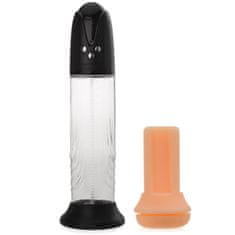 XSARA Automatická pumpa na penis + sací masturbátor umělá vagína 2v1 - 77077840
