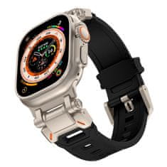 Tech-protect Delta Pro řemínek na Apple Watch 42/44/45/49mm, black / titanium