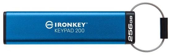 Kingston IronKey Keypad 200, 256GB, modrá (IKKP200/256GB)