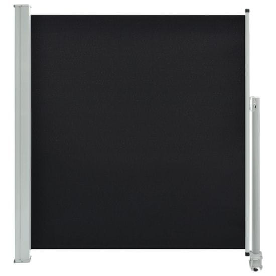 Vidaxl Terasová zatahovací boční markýza 140 x 300 cm černá