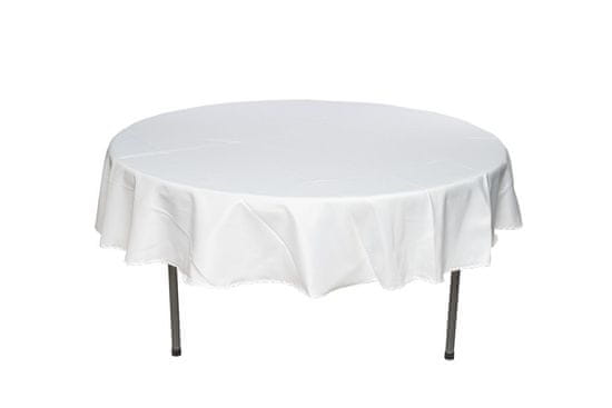 TENTino Ubrus na kulatý stůl průměr 180 cm Barva ubrusu: BÍLÁ / WHITE