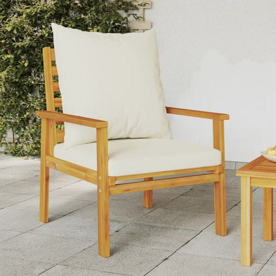 Greatstore Zahradní židle 2 ks s poduškou masivní akáciové dřevo